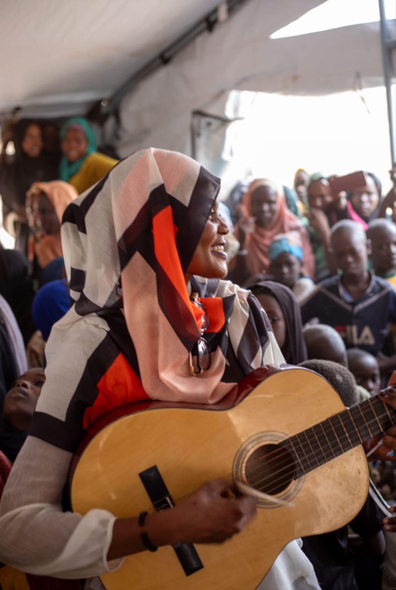 The friendly playground for children was opened at the Rwanda camp for displaced persons in North Darfur.